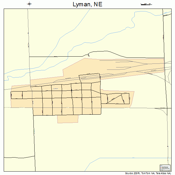 Lyman, NE street map