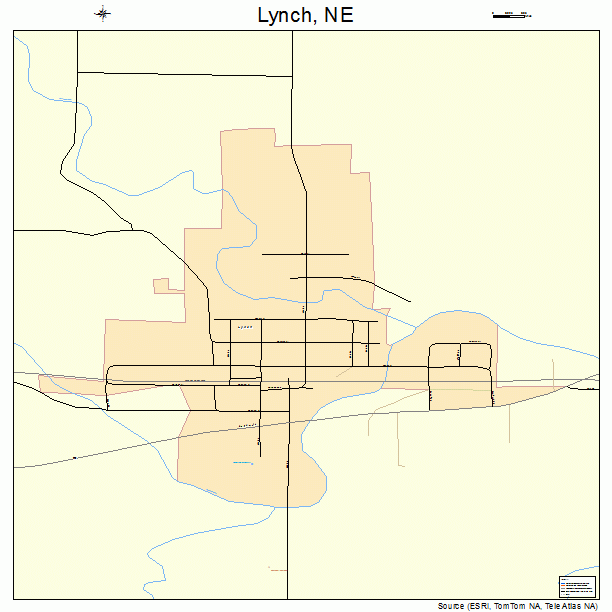 Lynch, NE street map