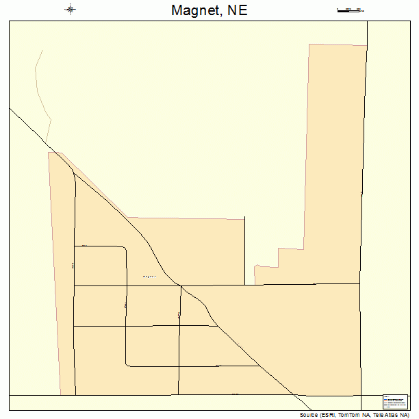 Magnet, NE street map
