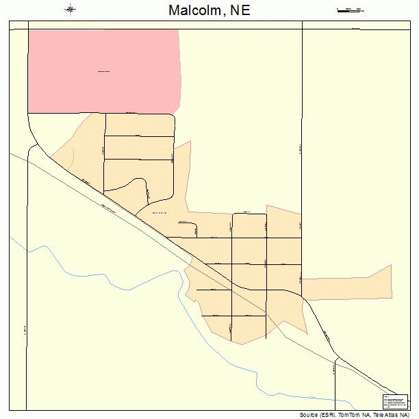 Malcolm, NE street map