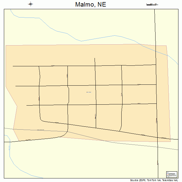 Malmo, NE street map
