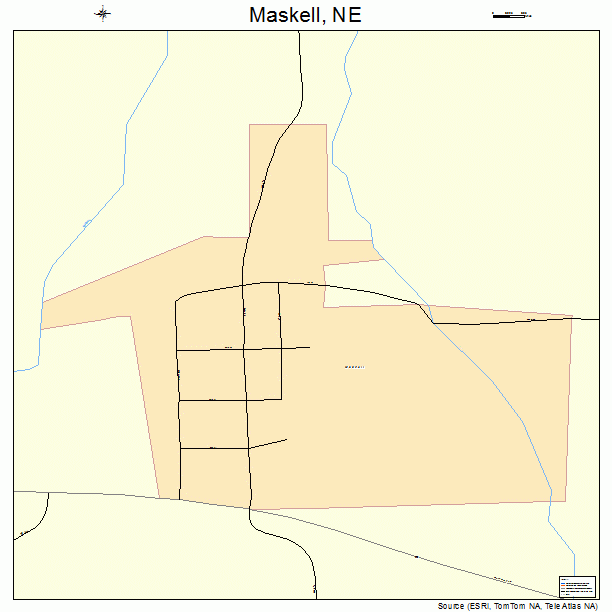 Maskell, NE street map