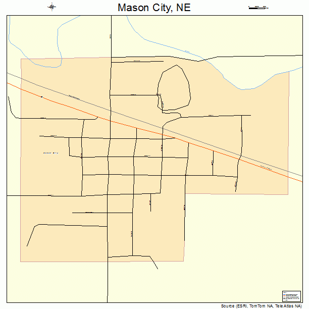 Mason City, NE street map