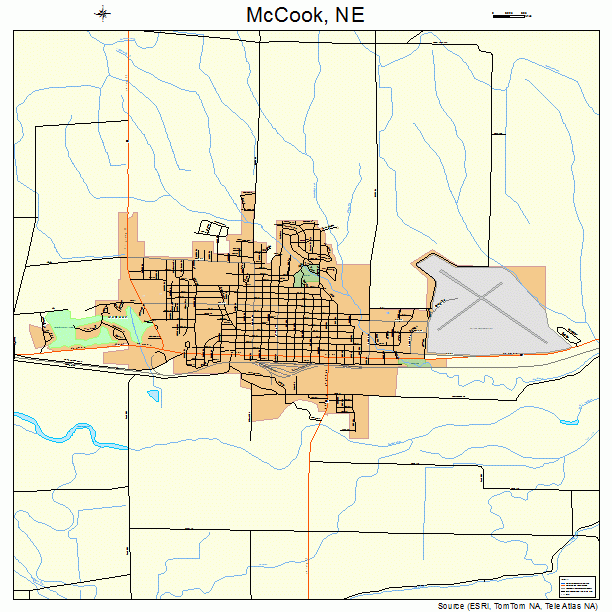 McCook, NE street map
