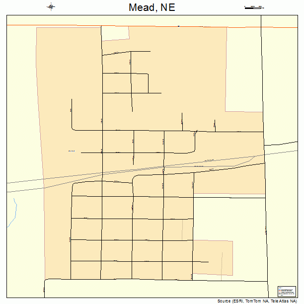 Mead, NE street map