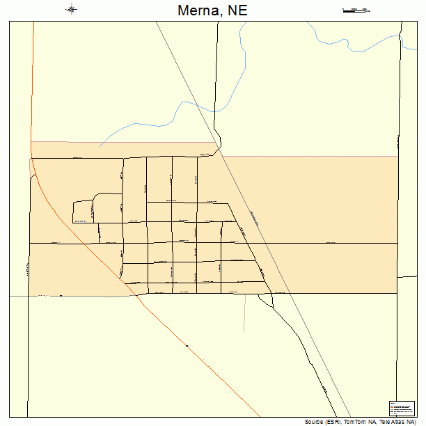 Merna, NE street map