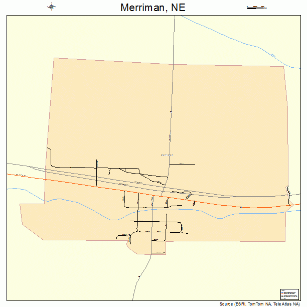 Merriman, NE street map