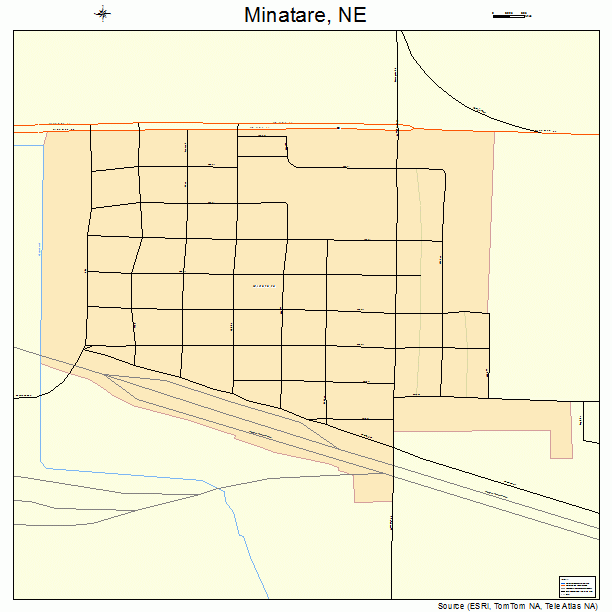 Minatare, NE street map