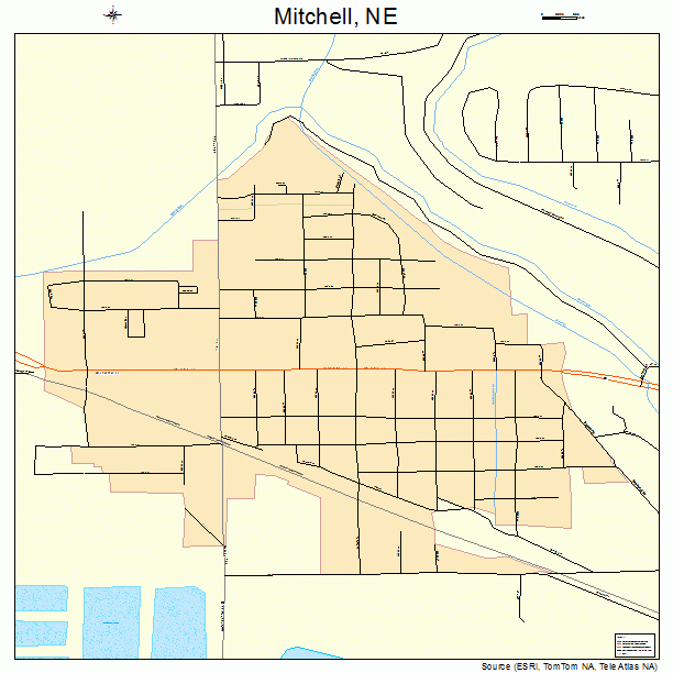 Mitchell, NE street map