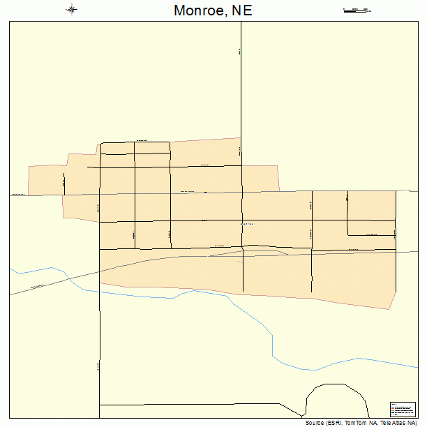 Monroe, NE street map
