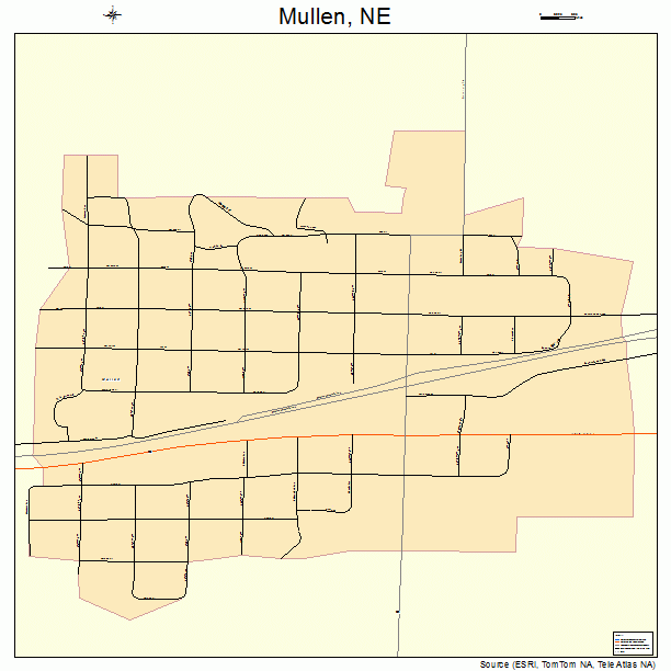 Mullen, NE street map