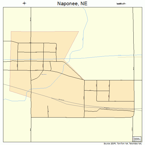 Naponee, NE street map