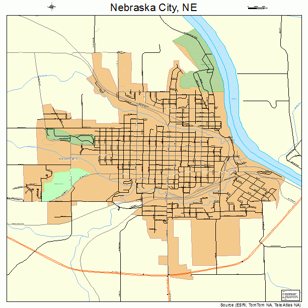 Nebraska City, NE street map