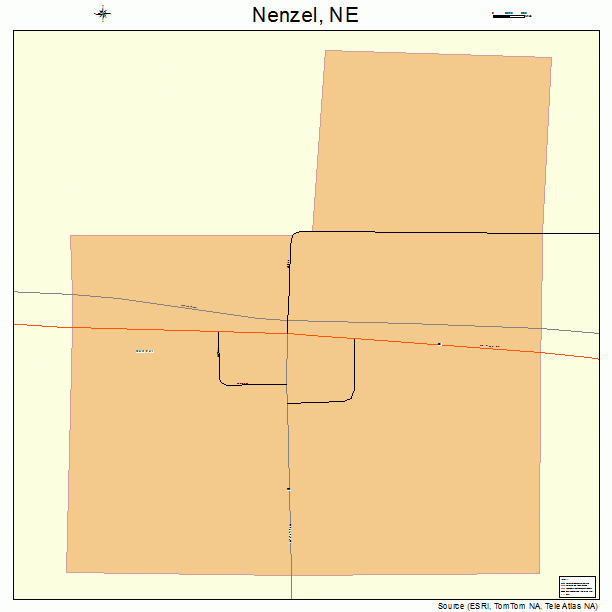 Nenzel, NE street map