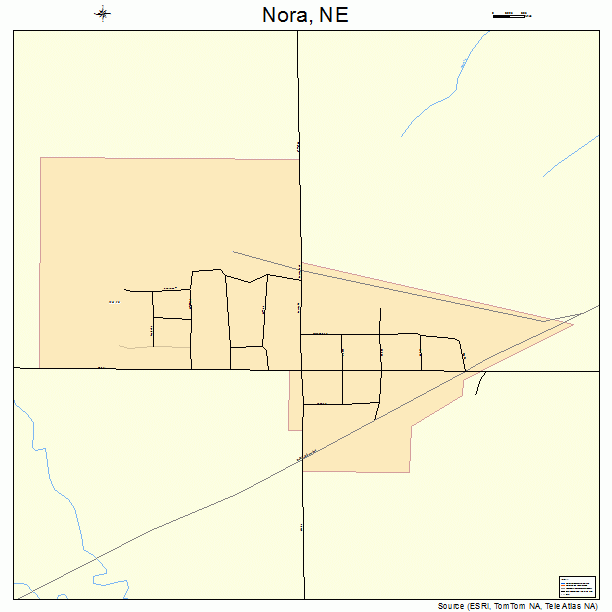 Nora, NE street map