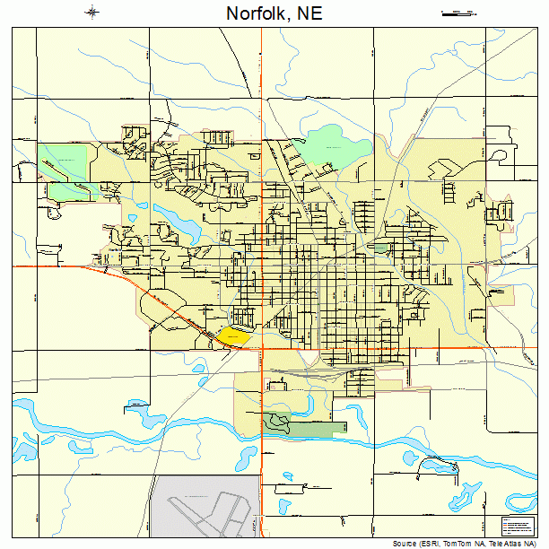 Norfolk, NE street map