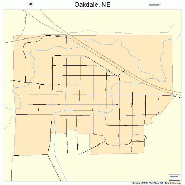 Oakdale, NE street map