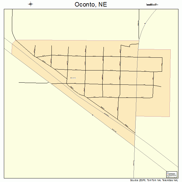 Oconto, NE street map