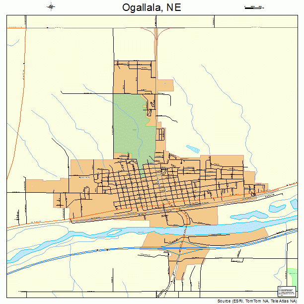 Ogallala, NE street map