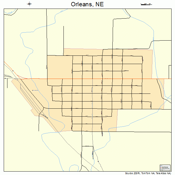 Orleans, NE street map