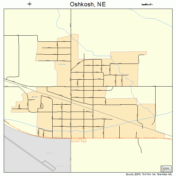 Oshkosh, NE street map
