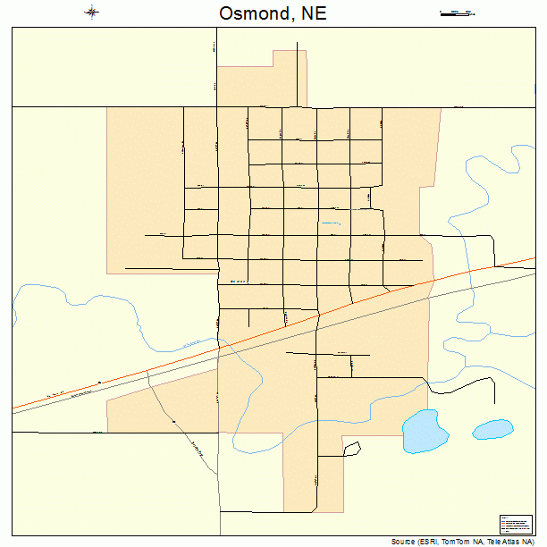 Osmond, NE street map