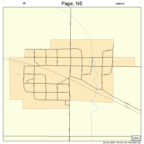 Page, NE street map