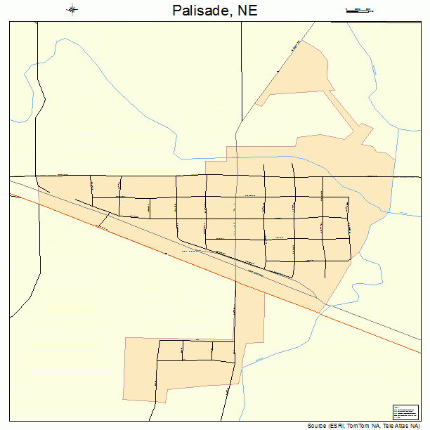 Palisade, NE street map