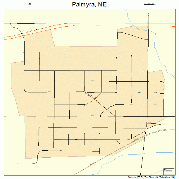 Palmyra, NE street map