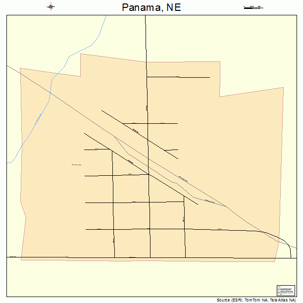 Panama, NE street map