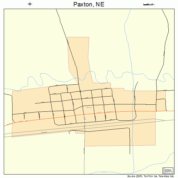 Paxton, NE street map