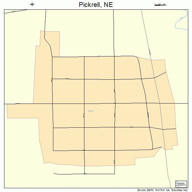 Pickrell, NE street map