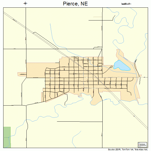 Pierce, NE street map