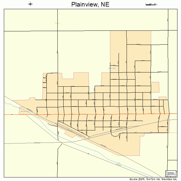 Plainview, NE street map