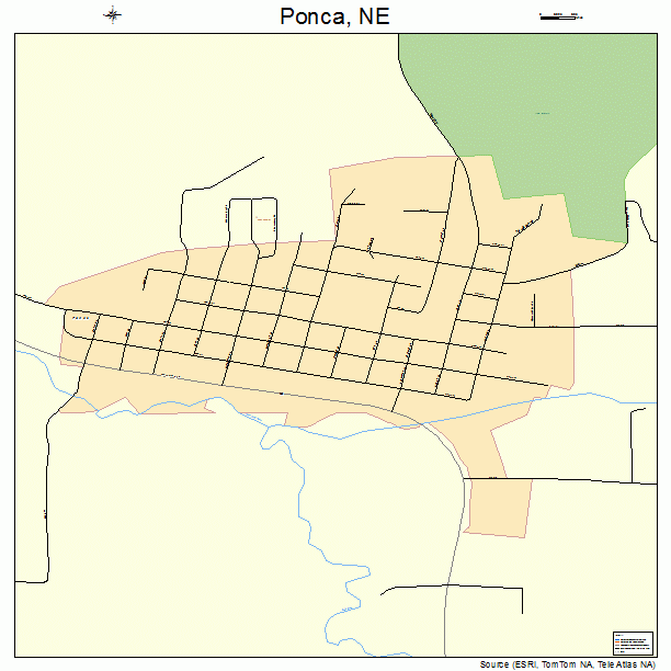Ponca, NE street map