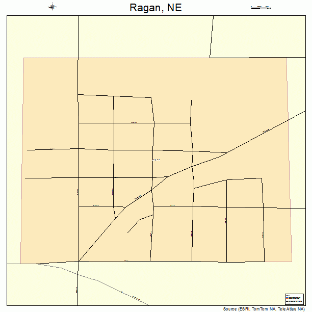 Ragan, NE street map