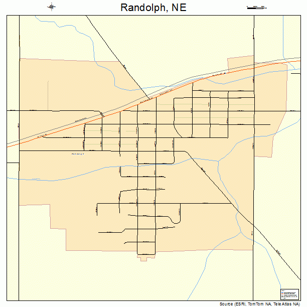 Randolph, NE street map