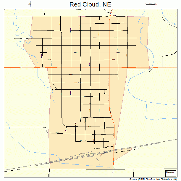 Red Cloud, NE street map