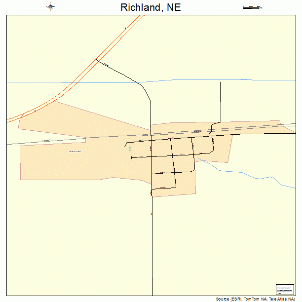 Richland, NE street map
