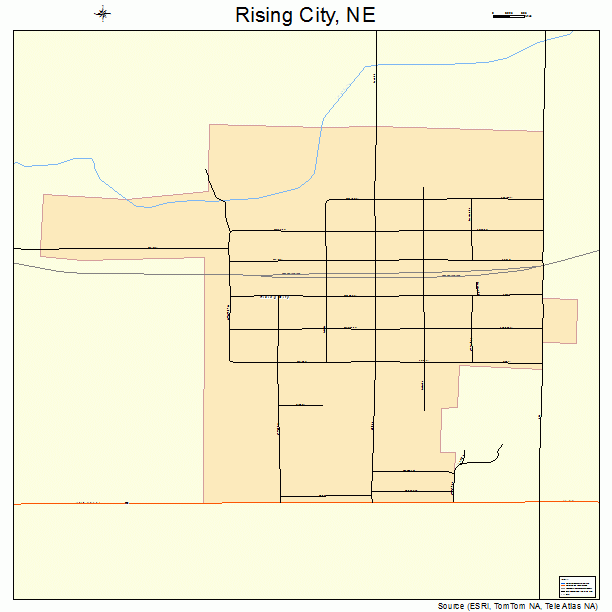 Rising City, NE street map