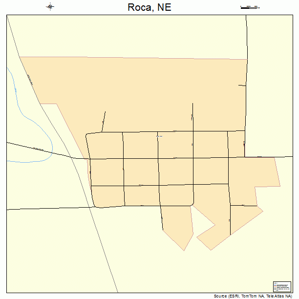 Roca, NE street map