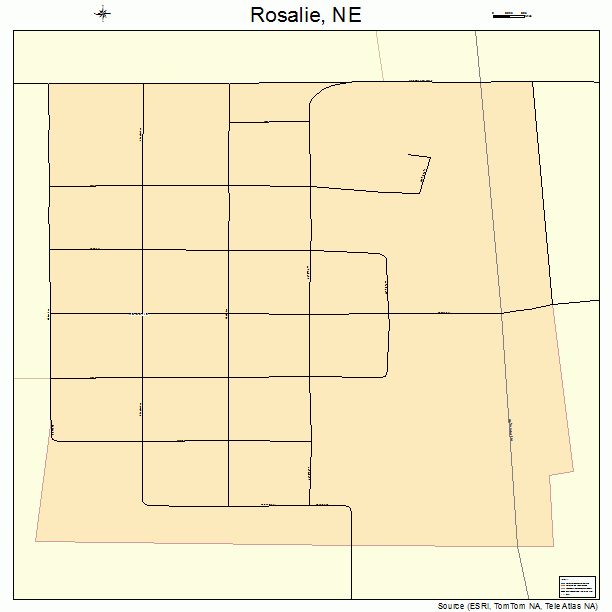 Rosalie, NE street map