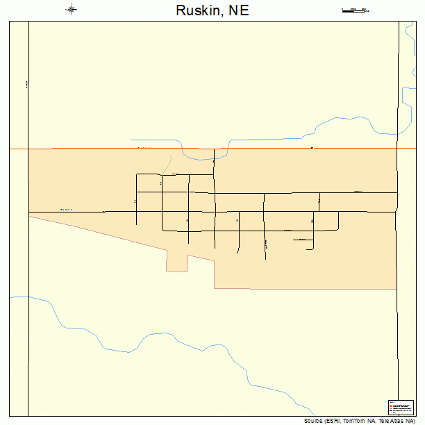 Ruskin, NE street map