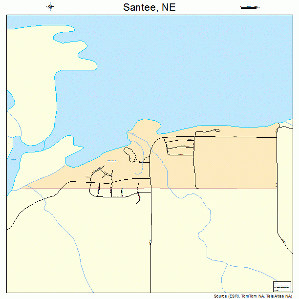 Santee, NE street map