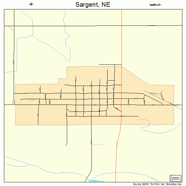 Sargent, NE street map
