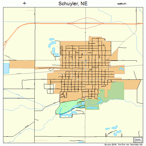 Schuyler, NE street map