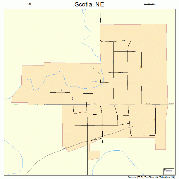 Scotia, NE street map