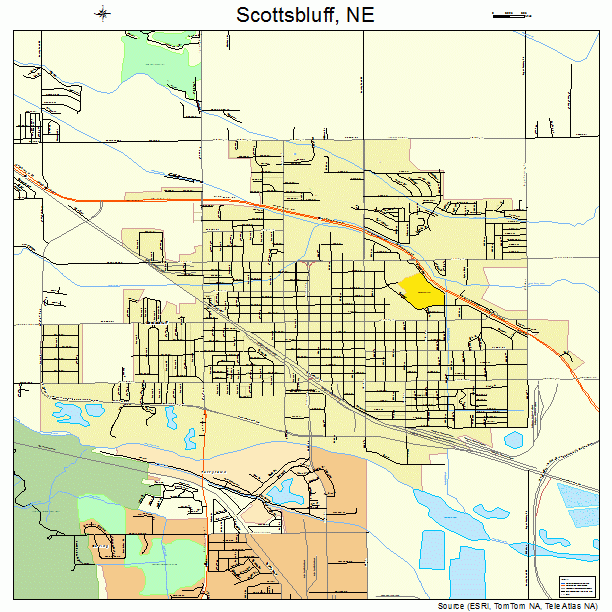 Scottsbluff, NE street map