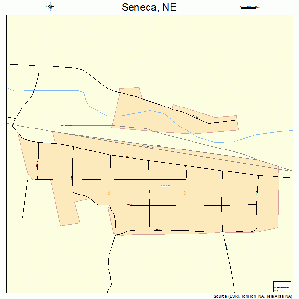 Seneca, NE street map