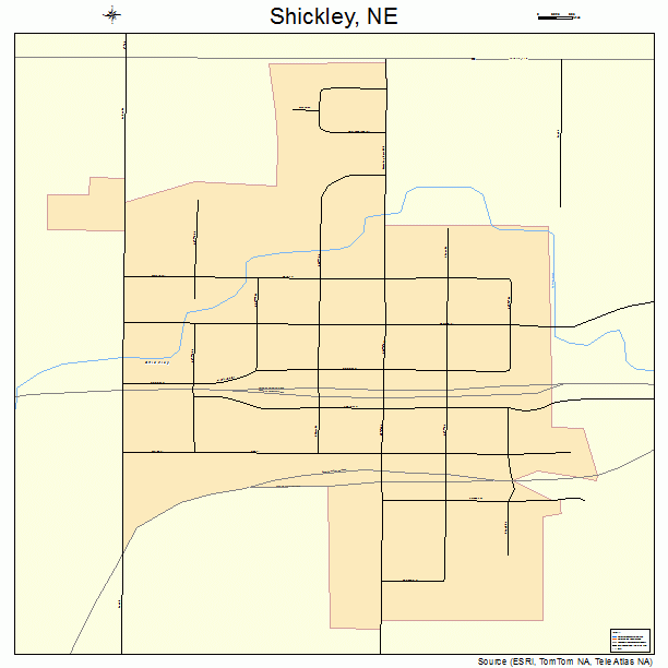 Shickley, NE street map